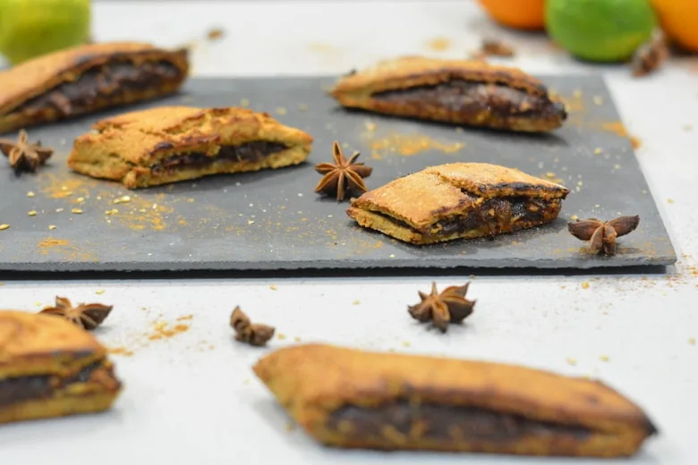 A shot of healthy Maltese date slices