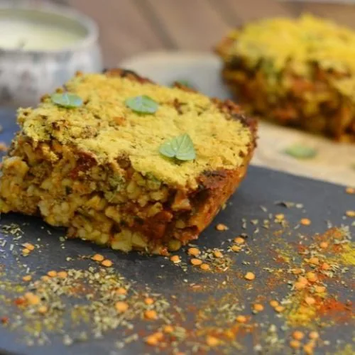 2 squares of Ross il-forn (Maltese Baked Rice)