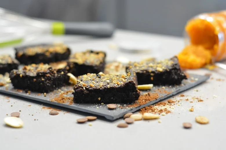 Healthy Chocolate brownies which are vegan and gluten free